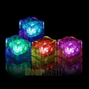 4Pcs Water Submersible Light Up LED Ice Cube Color Changing Party Luminous DIY