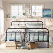 Istyle Monaco Double Bed Frame Metal Black