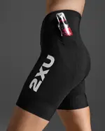 Aero Tri 7 Inch Shorts, 2XU, XL, Black/White, Female
