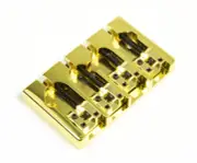 Hipshot A Style 4 String Bass Bridge Aluminum, Gold, Retrofits 5 Hole Fender