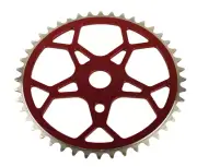 ProBMX Pro Snowflake Chainwheel - Red 44T - Old School Retro BMX Mongoose Style