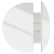 CIBO 800mm White Circle Mirrored Shaving Cabinet