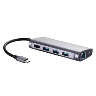 八合一多功能轉換器 HDMI RJ45 轉接頭 Type c 轉 USB 3.0 SD讀卡器 適用新款Macbook