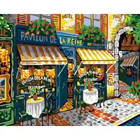 在飛比找蝦皮商城優惠-數字油畫(含木框)(巴黎街景)[大買家]