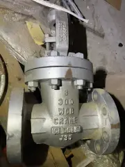NEW- CRANE C47 GATE VALVE WCB CLASS 300 J35 CR13 HF B16.34 / API 600 740PSI