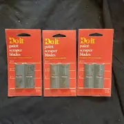 Do It Paint Scraper Blades, 6 pk, 1" x 2-1/2" Fits JC Penny & Other Scrapers New