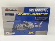 Fat Brain Toys Building Set Apache Helicopter Real Engineering Construction NIB