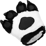 [HONMEET] Comfortable Plush Bear Gloves Animal Palm Role Play Masquerade Warmth 1pc