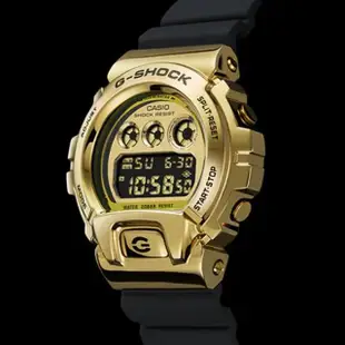 【CASIO 卡西歐】G-SHOCK 金屬錶圈 透明手錶(黑金_GM-6900G-9)