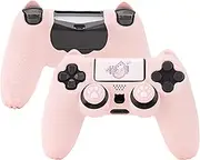 GeekShare Cat Paw PS4 Controller Skin Anti-Slip Silicone Skin Protective Cover Case for PS4 Wireless Controller - Pink