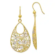 Sterling Silver Gold-Tone 18K Flash-Plated D/C Earrings