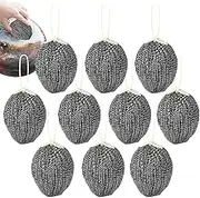Stainless Steel Wool Pads | Steel Wool Dish Scrubber Brush Pads Sponges | Kitchen Dishwashing Pots Pans Scouring Sponges for Sinks Grills Stoves Racks