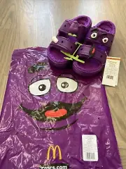Crocs Cozzzy Sandal McDonald’s Grimace Purple Mens Size 7 Womens Size 9 New