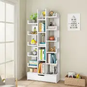 18-Shelf Brilliance Display Storage Utility Book Shelf Bookcase Shelving (White)