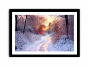 Snow River Framed print Art Poster