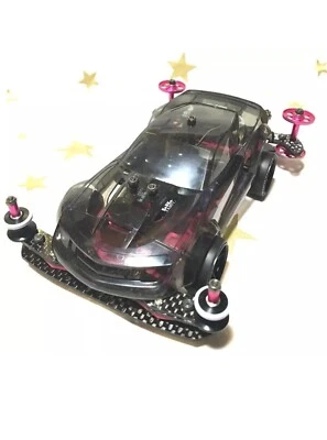 Finished Tamiya MINI 4WD 1/32 VS Chassis Loudy Bull Clear Black JP AA191