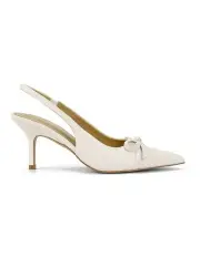 [Siren] Singh Slingback Heels in Chalk Leather