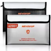 4200Â°F Fireproof Money Bag for Cash -Heat Insulated 9.8 X 6.5 Fireproof Docume
