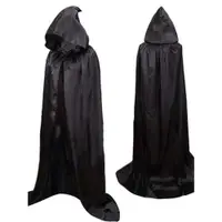 在飛比找ETMall東森購物網優惠-黑色尖帽巫師吸血鬼斗篷薄款披風