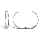 9ct white gold plain hinged sleepers.
