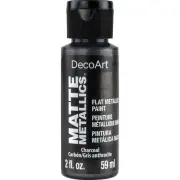 DecoArt Acrylic Matte Metallics 2oz - Charcoal^
