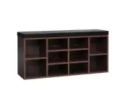 Shoe Cabinet Bench Shoes Storage Rack Organiser Shelf Cupboard Box Walnut