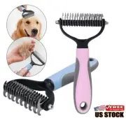 Pet Dogs Cat Hair Removal Comb Double-sided Detangler Dematting Pet Brush Tool