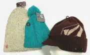 Volcom Ski Hat NWT Choice Pearl Beanie,Leaf Pompom,Fight Night Cap Acrylic O/S