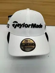 RARE TaylorMade New Era Tour 39Thirty White M/L Golf Hat Cap Brand New !