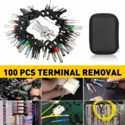 100PCS Release Pin Wire Connector Puller Car Terminal Removal Tool Kit Extractor