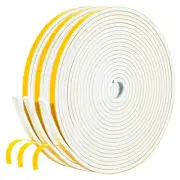 Burlete para Puertas y Ventanas Autoadhesivo, 3 Rollos