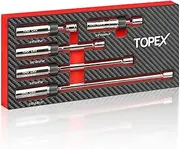 TOPEX 5-Piece Rotary Spark Plug Socket Kit Extra Long with 14mm/16mm Socket, 3/8" Driver and Universal Joint for Quick Spark Plug Removal