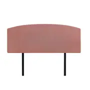 Linen Fabric Queen Bed Curved Headboard Bedhead - Pearl Copper Brown