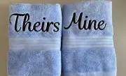 Set Of 2 Personalised bath SheetS. Perfect For Christmas, Birthdays Or Wedding.