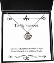 Epic Fiancee Gifts, I'm not a fortune teller, but I see a bright future filled with, Cheap Birthday Crown Pendant Necklace From, Fiancee present ideas, Unique fiancee gifts, Best fiancee gifts,, Silver Plated Zinc
