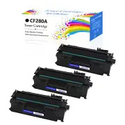 3PK Black Toner Cartridge Compatible with HP 80A CF280A 400 M401dn M401dw 401n