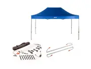 KINGS Gazebo 4.5m x 3m + 4 Bar Camp Light Kit + LED Camp Light Extension Kit