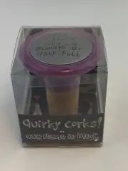 Wine Cork May Your Glass Always Be Half Full Quirky Corks Our Name Is Mud NEW