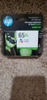 HP Ink Cartridge 65xl Tri-color, Genuine Sealed Box, Warranty ends Feb. 2025