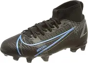 [Nike] Mercurial Superfly 8 Academy FG/MG Soccer Shoe, Black/Black-Iron Grey