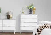 HENSLEY White 4 Drawer Tall Chest