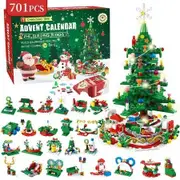 2025 Advent Calendar Christmas Tree Building Toys Set 701Pcs Surprise Xmas Countdown Calendars Gifts for Children Teens