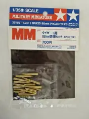 Tamiya - Military Miniature Tiger I Brass 88mm Projectiles 35189 1/35 Scale