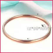 18K PLAIN ROSE GOLD GF VINTAGE WOMENS ETERNITY BAND ROUND GOLF BANGLE BRACELET