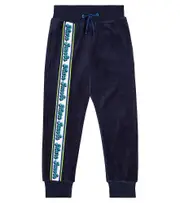 [Marc Jacobs Kids] Marc Jacobs Kids Logo velvet sweatpants Y 12 blue