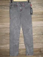 NWT True Religion Womens Geno Slim Gray Jeans Size 12 (28x28)