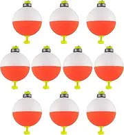 Small Bobbers for Fishing - 10 Pack Fishing Foam Float Balls - EVA Foam Tackle Accessories, Angler Supplies Oval Shape for Beginners and Professionals