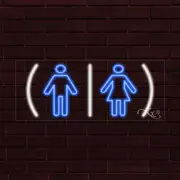 BRAND NEW RESTROOMS LOGOS 30x12X1 INCH LED FLEX WINDOW/WALL INDOOR SIGN 30288