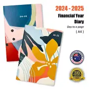 2024 - 2025 Financial Year Diary A5 Week to a Page Hard Cover Planner Organiser