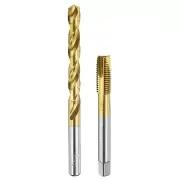 1pcs M10 x 1.25 Spiral Point Thread Tap and 1pcs 8.7mm Drill Bit Ti-Coated Set